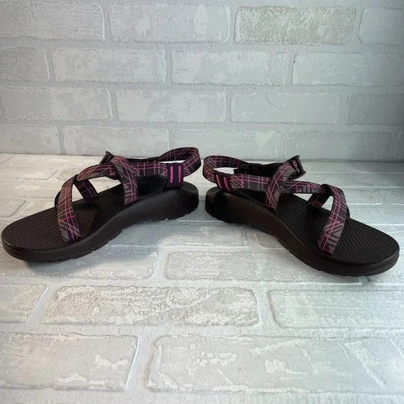 Chaco Sandals Women 9 Z/1 Classic Hiking Strappy Comfort Flat Brown Pink Outdoor - Picture 9 of 12